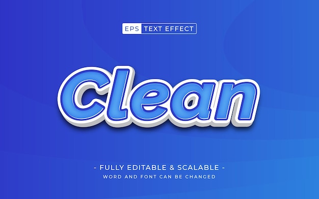 Effet de texte en couleur bleue modifiable texte propre