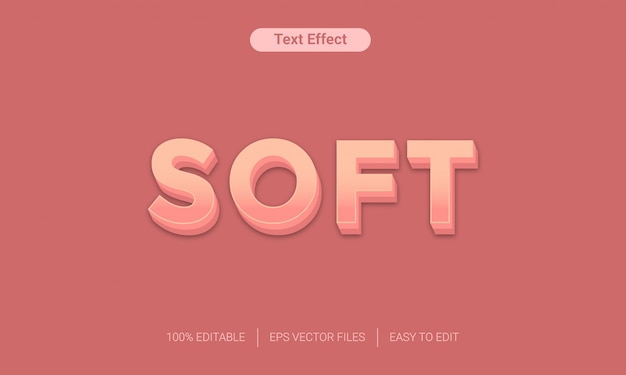 Effet de texte de couleur douce