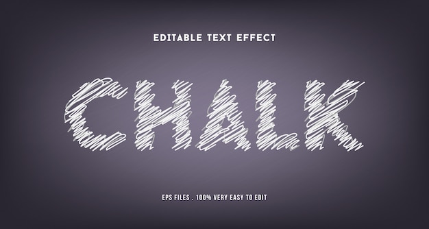 Effet de texte craie premium, texte modifiable