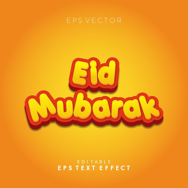 Effet De Texte Créatif Eid Mubarak