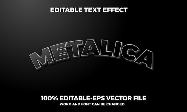 Effet De Texte Créatif Metalica