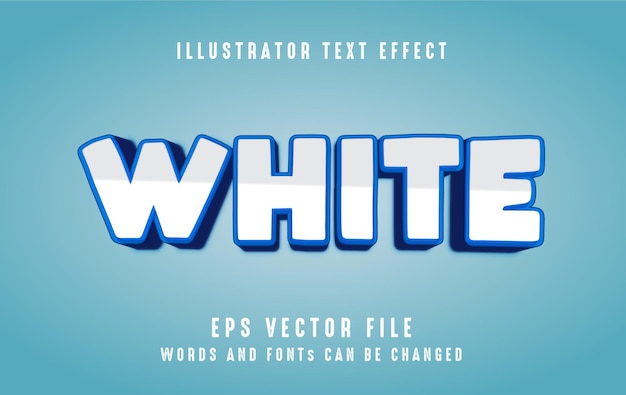 Effet De Texte Créatif Modifiable Dans Un Style Blanc 3d