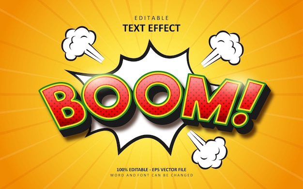 Vecteur effet de texte creative boom