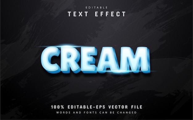 Effet De Texte Crème 3d