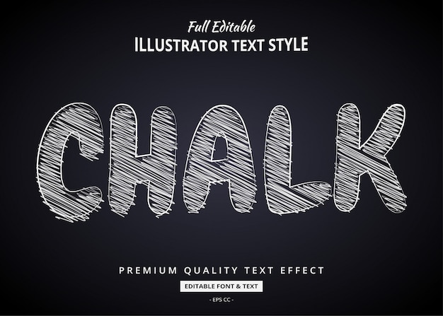 Effet de texte de croquis de craie