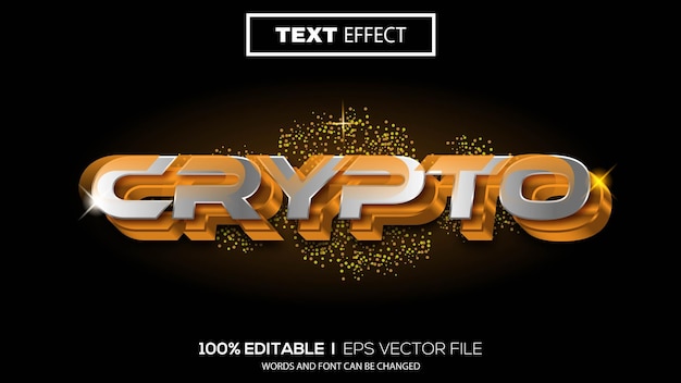 Effet de texte crypto 3D Effet de texte modifiable
