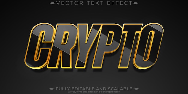 Effet de texte cryptographique modifiable style de texte monétaire et monétaire modifiable