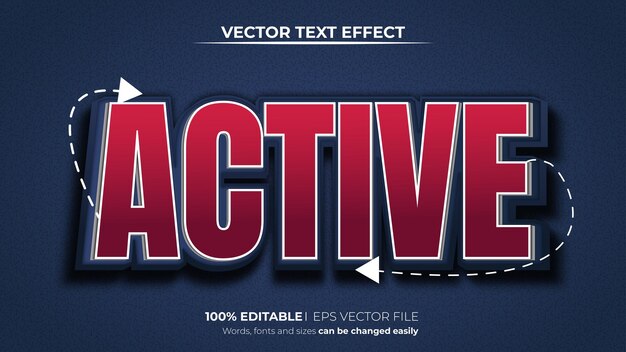 Effet de texte de dessin animé modifiable style de police active