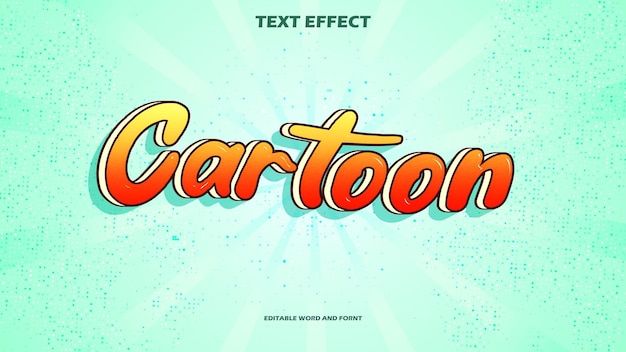 Vecteur effet de texte de dessin animé