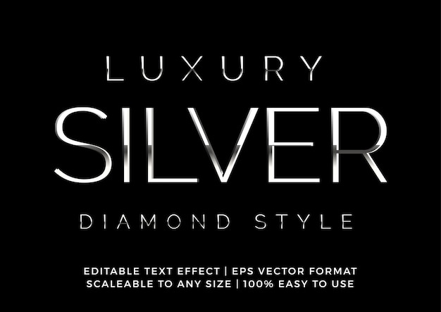 Effet De Texte Diamond Premium Silver Luxury