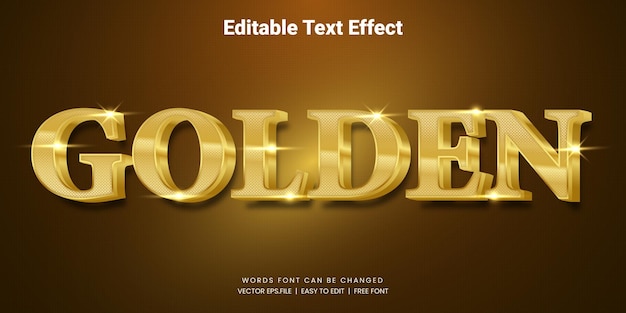 Effet De Texte Doré 3d