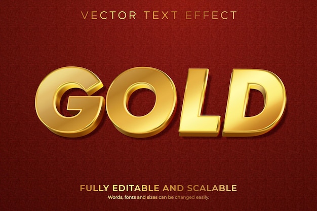 Effet de texte doré et brillant modifiable