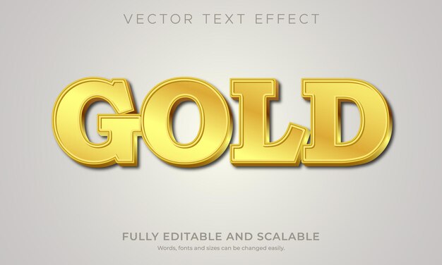 Effet de texte doré de style 3D