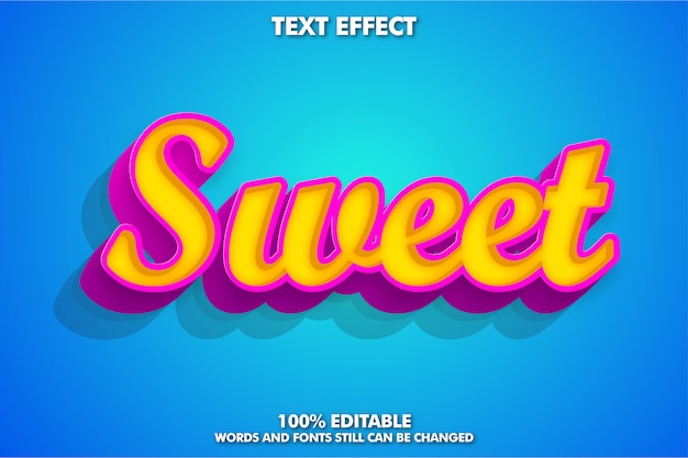 Effet de texte doux et mignon