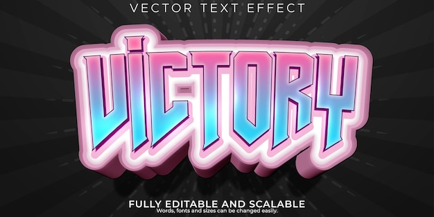 Effet de texte du joueur modifiable esport et style de texte néon