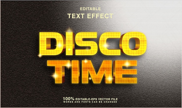 Effet De Texte Du Logo De Disco