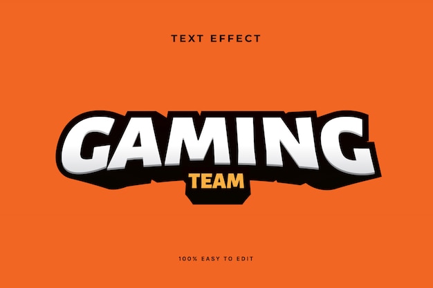 Vecteur effet de texte du logo esport gaming