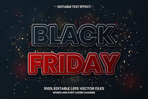 Effet de texte du vendredi noir