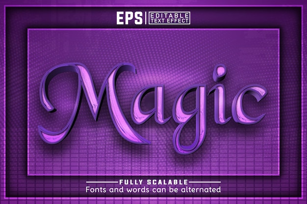 Effet de texte éditable MAGICAL 3d