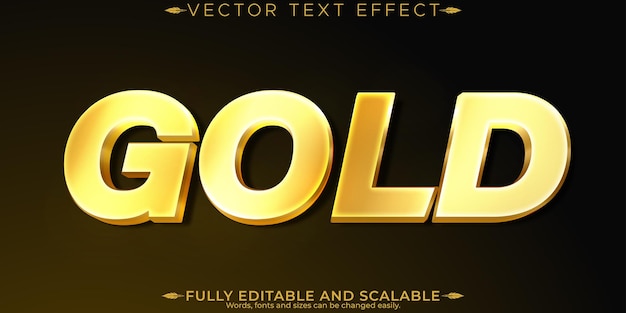 Effet de texte éditable en or style de texte riche et monétaire éditable