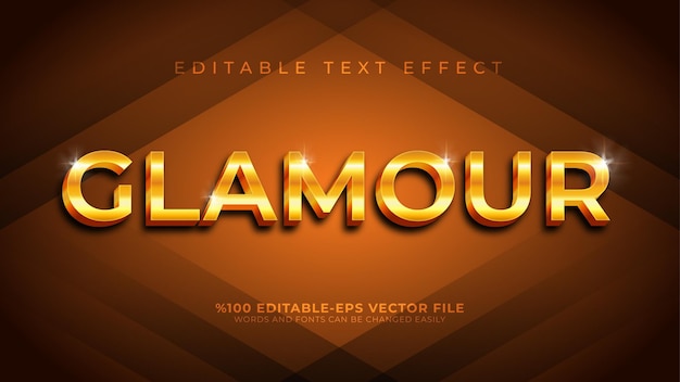 Effet de texte éditable en or