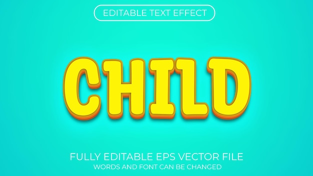 Effet de texte enfant