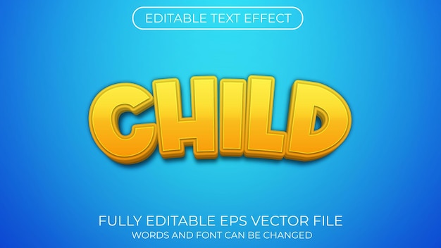 Effet de texte enfant