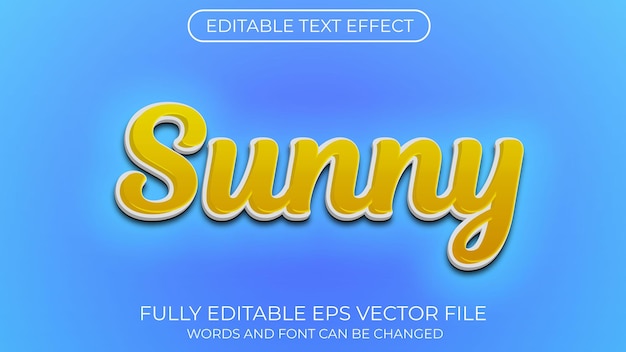 Effet de texte ensoleillé