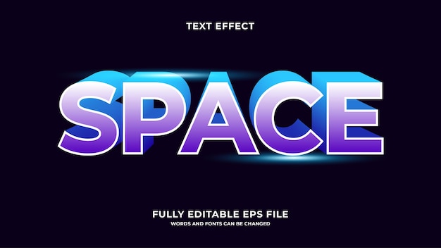 Effet De Texte D'espace, Texte Modifiable