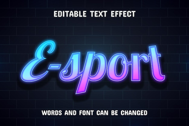 Effet De Texte Esport 3d