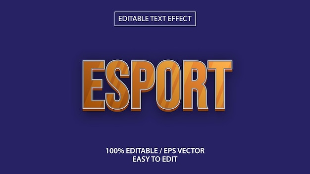 Effet De Texte Esport Avec Jaune Doré