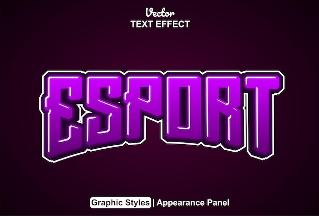 Effet de texte esport avec style graphique et modifiable