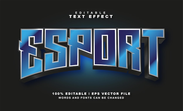 Effet De Texte Esport Vecteur Eps Gratuit