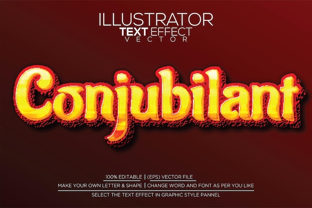 Effet de texte facile à modifier Conjubilango