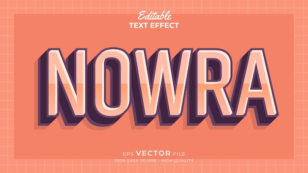 Effet de texte de la fête de l'Australie premium modifiable avec un style de dessin animé