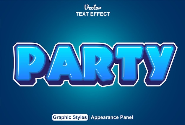 Effet de texte de fête avec style graphique et modifiable