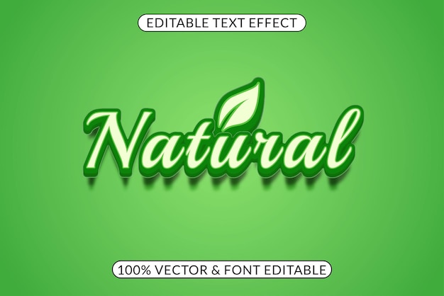 Effet De Texte Feuille De Nature Facilement Modifiable