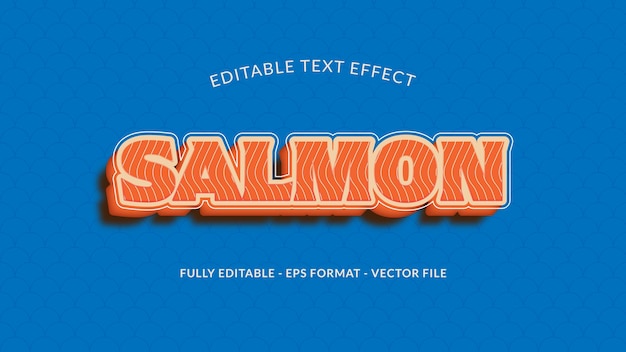 Effet De Texte De Filet De Saumon