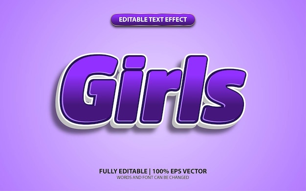 Effet De Texte Filles 3d