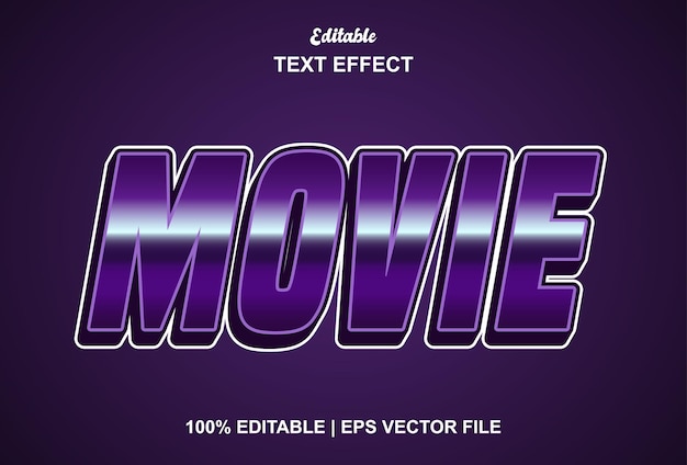 Effet De Texte De Film De Couleur Violette Et Pouvant être Modifié