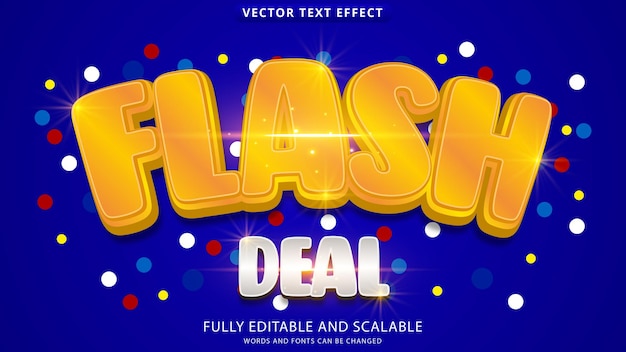 Effet De Texte Flash Deal Fichier Eps Modifiable