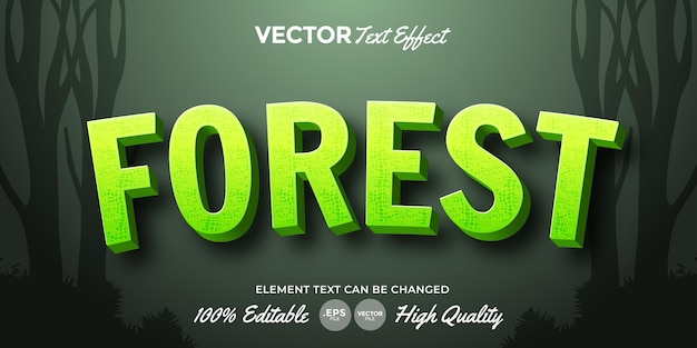 Effet de texte de forêt