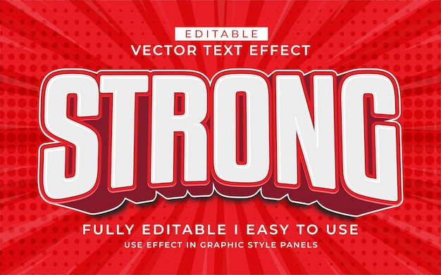 Effet de texte fort modifiable en 3D