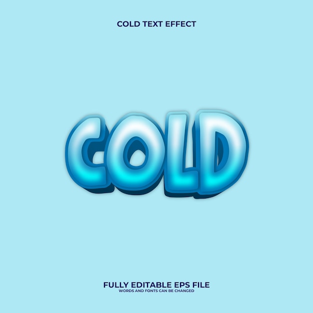 Effet de texte froid, effet de texte modifiable
