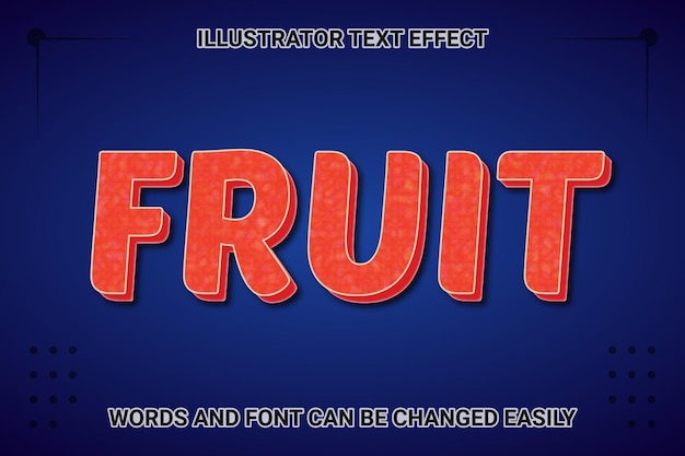 Vecteur effet de texte de fruit