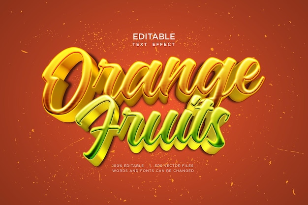 Effet De Texte De Fruits Orange