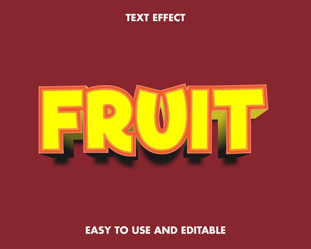 Effet De Texte De Fruits