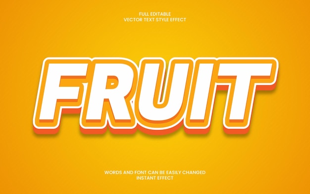 Effet de texte de fruits