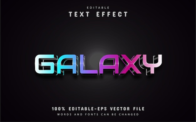 Effet De Texte De La Galaxie 3d