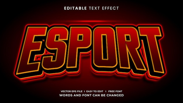 Effet De Texte Gaming Esport - Effet De Texte Modifiable